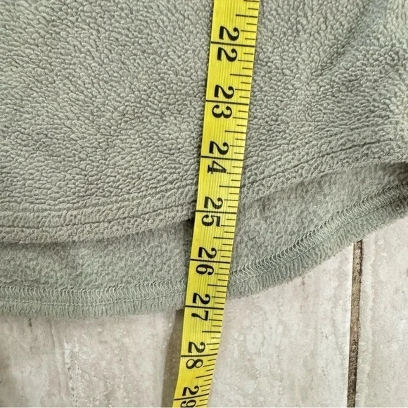 Vintage Hot Cotton By Marc Ware Sage Green Teddy Sherpa Button Down Shacket M - Picture 15 of 15